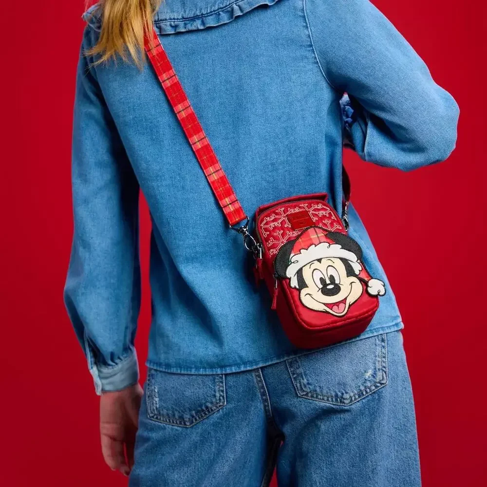 NEW Disney Parks‎ Mickey Mouse Holiday Convertible Crossbody Bag by Lug Plaid